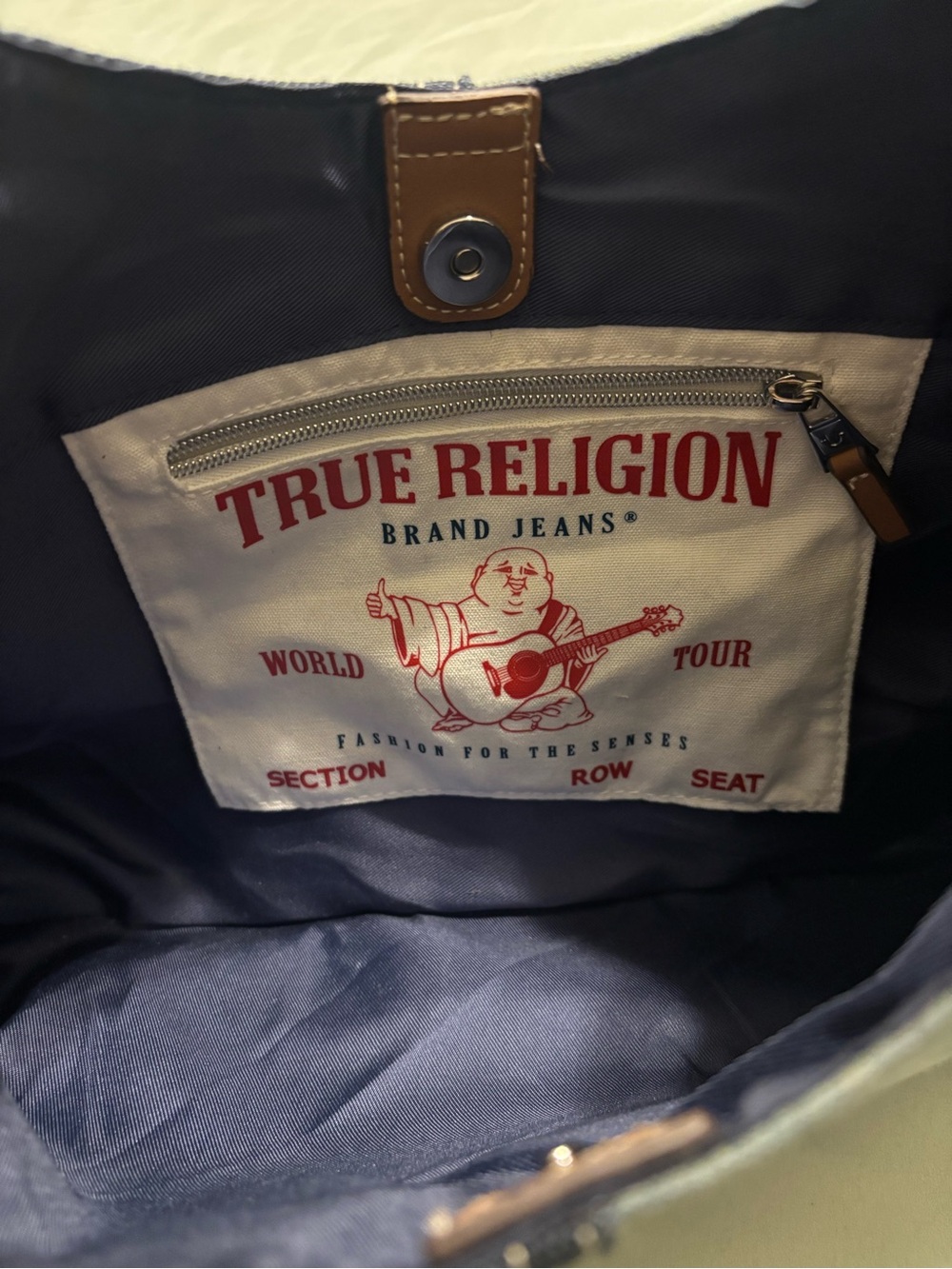 True Religion Patchwork Denim Hobo Bag in Blue - Picture 4 of 4